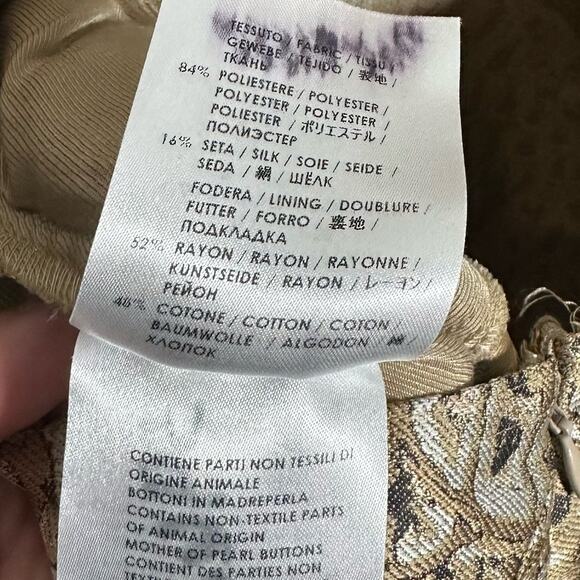 Stella McCartney Runway Crocodile Jacquard V-Neck Open Back Slit Dress Size 2 - Picture 14 of 15